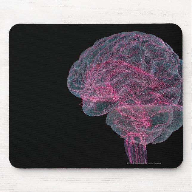 Mousepad Vista traseira do cérebro humano (Frente)