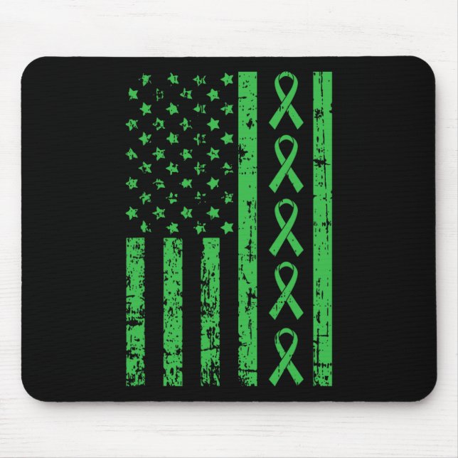 Mousepad Vista Verde Para Minha Consciência Da Doença Renal (Frente)