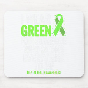 Mousepad Visto Fita Verde Luta Contra A Saúde Mental Estigm
