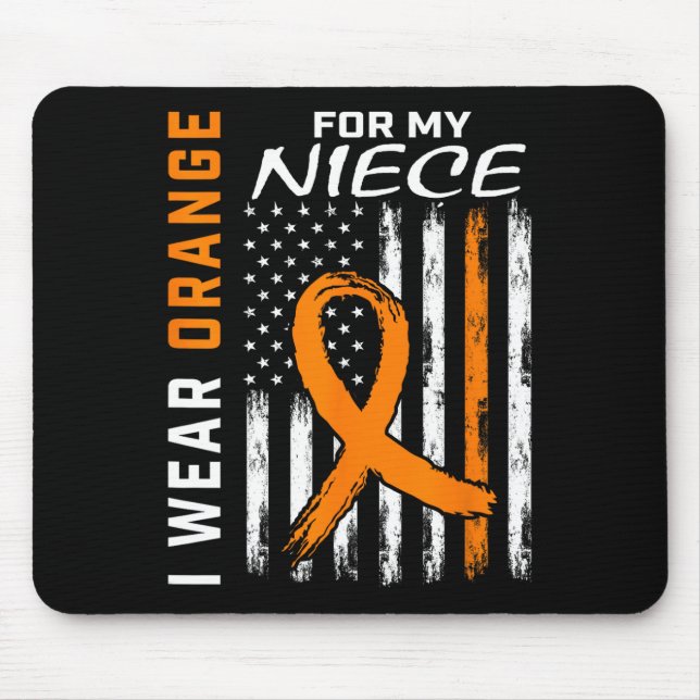 Mousepad Visto Orange Niece Multiple Sclerose Ms Flag Gifts (Frente)