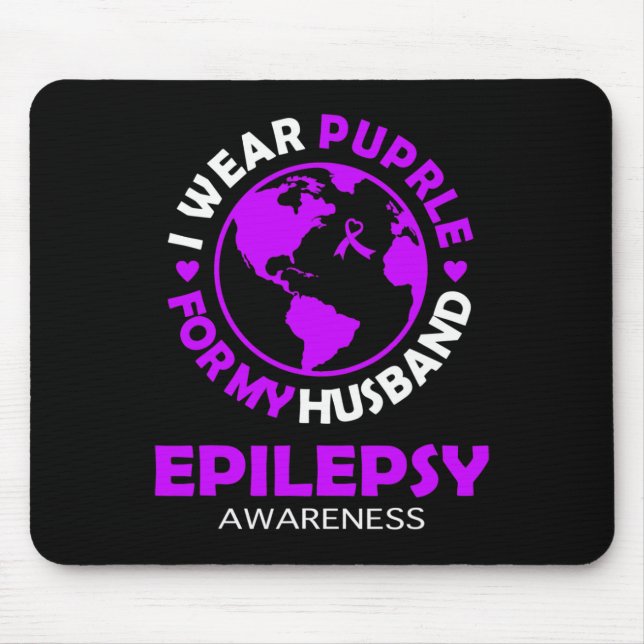 Mousepad Visto PURPER para a minha consciência de EPILEPSIA (Frente)