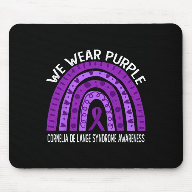 Mousepad Visto Purple Para A Síndrome De Cornelia De Lange  (Frente)