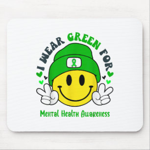Mousepad Visto Verde Para Sensibilização Para A Saúde Menta