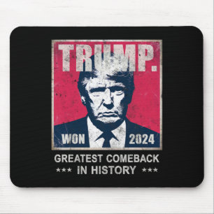 Mousepad Vitória Trump Nós Ganhamos Maior Comebyck Celebrar