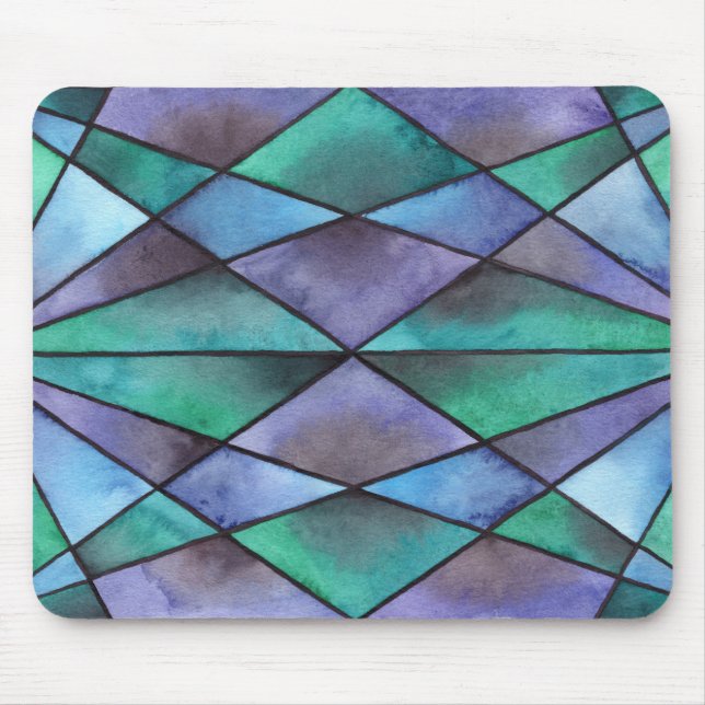 Mousepad Vitral do verde azul (Frente)