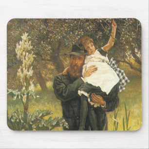 Mousepad Viúvo por Tissot, Arte de Retrato Vitoriano Antigo