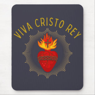 Mousepad Viva Cristo Rey Cristeros Católicos Sagrados