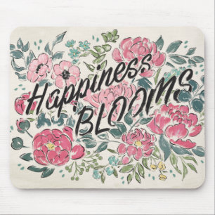 Mousepad Viva em flores da felicidade da flor