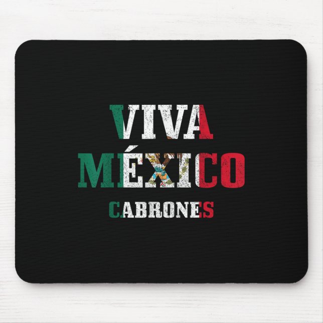 Mousepad Viva Mexico Cabrones Funny Cinco De Mayo Mexicano  (Frente)