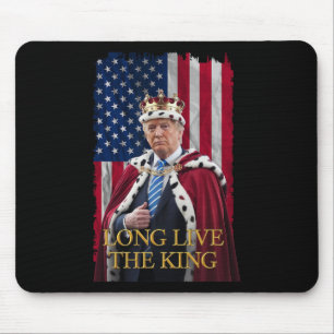 Mousepad Viva o Rei Vintage Retro Trump Retrato 4t