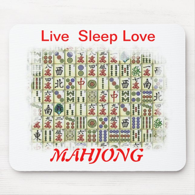 Mousepad vive o amor do sono, Mahjong (Frente)