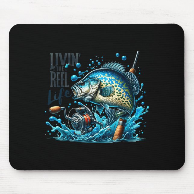 Mousepad Vivendo a Vida Real dos Amantes da Pesca de Carpa  (Frente)