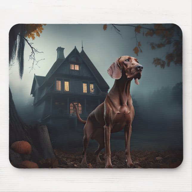 Mousepad Vizsla Halloween Assustador (Frente)