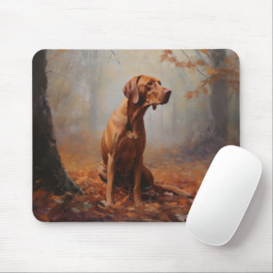 Mousepad Vizsla no Outono Folhas Caídas Inspiram