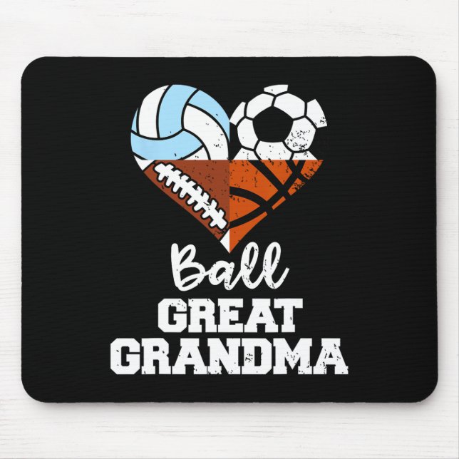 Mousepad Vó Futebol Pé Esboço Vôlei  (Frente)