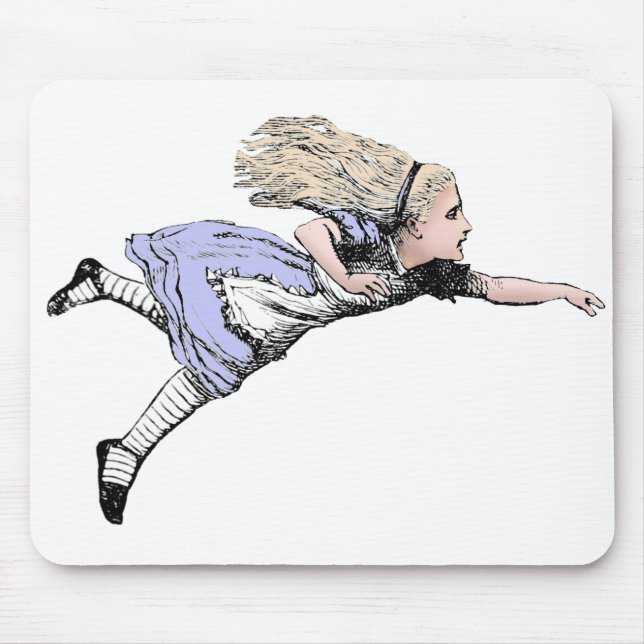 Mousepad Voando Alice no País das Maravilhas Olhando Vidro (Frente)