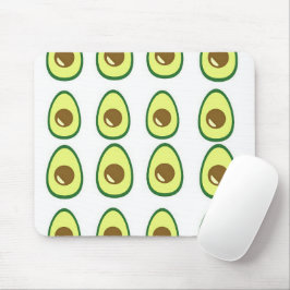 Mousepad Vocado verde fatiado em branco