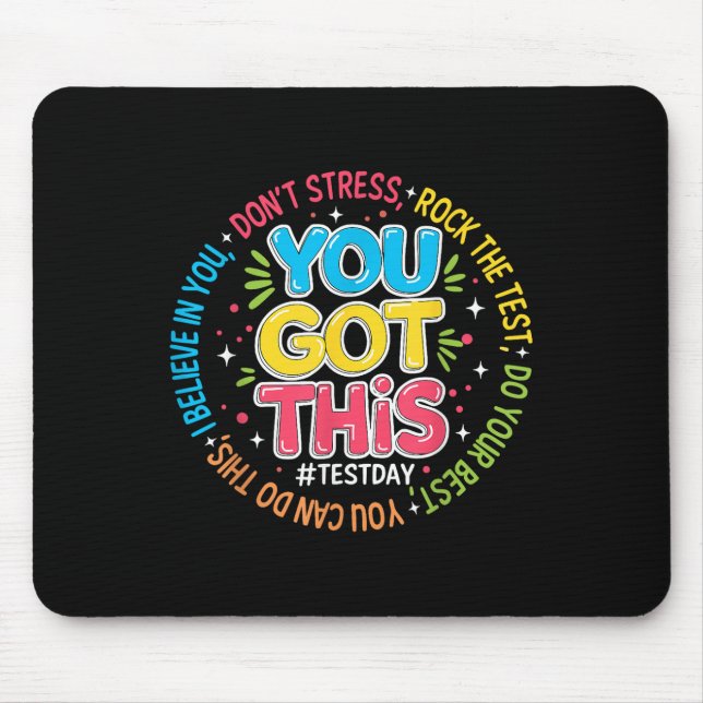 Mousepad Você Conseguiu Este Teste Dia Rock O Testin Do Pro (Frente)