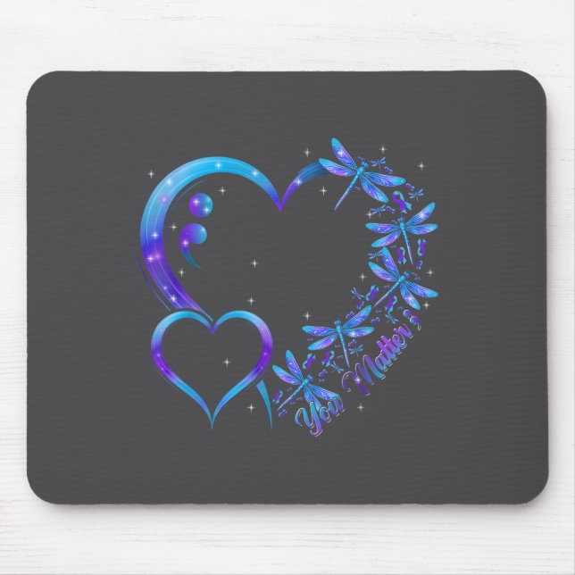 Mousepad Você Dragonfly Conscientização Prevenção Suicídio  (Frente)
