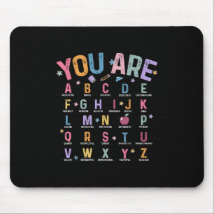 Mousepad Você É Alfabeto Letras Aprenda Abcs Inspiration Te