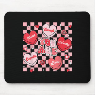 Mousepad Você É Amado Digno O Suficiente Coração De Doce Pr