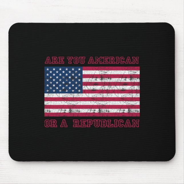 Mousepad Você é americano ou republicano? (Frente)