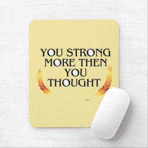 Mousepad Você é mais forte do que pensa - Elegante Dourado 