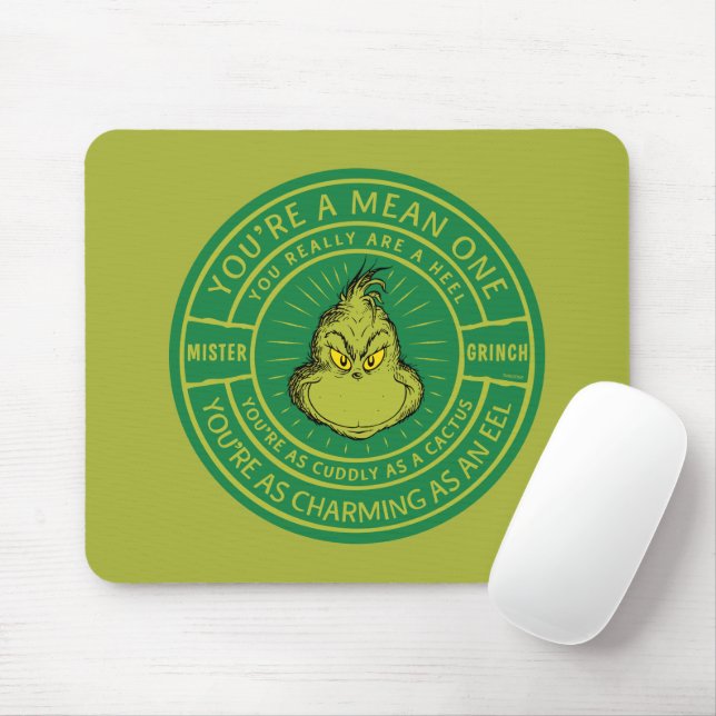 Mousepad Você é um Crachá do Senhor Grinch Mau (Com mouse)