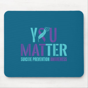 Mousepad Você - Fita de Conscientização Roxa Azul Claro Pre