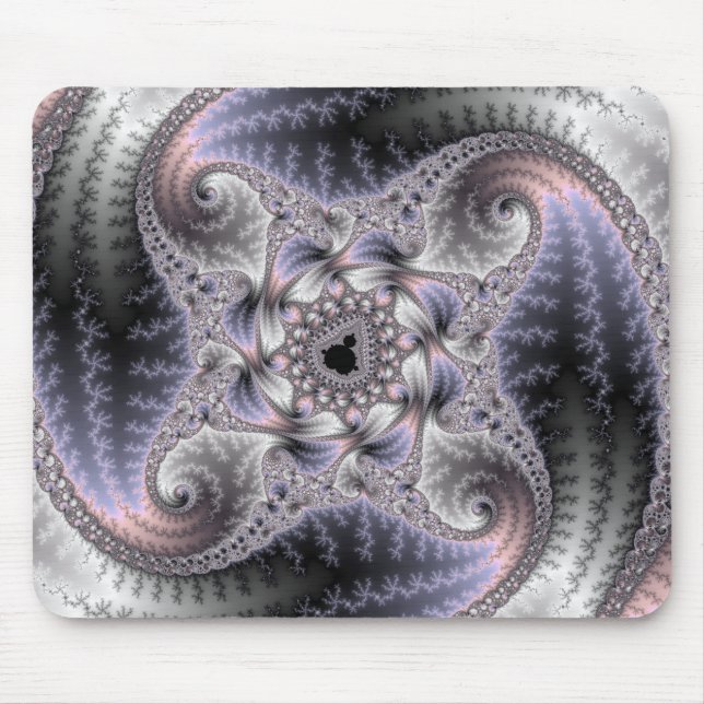 Mousepad Você gira-me circularmente - arte do Fractal (Frente)