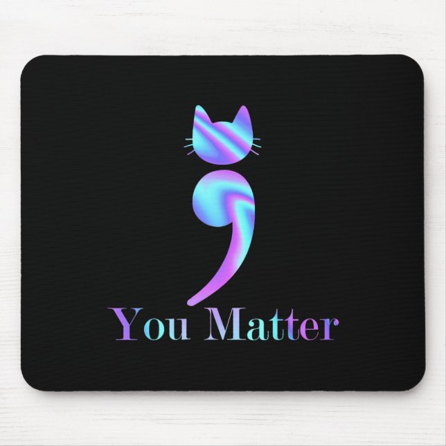 Mousepad Você Importa A Consciência do Suicídio de Gato Sem (Frente)