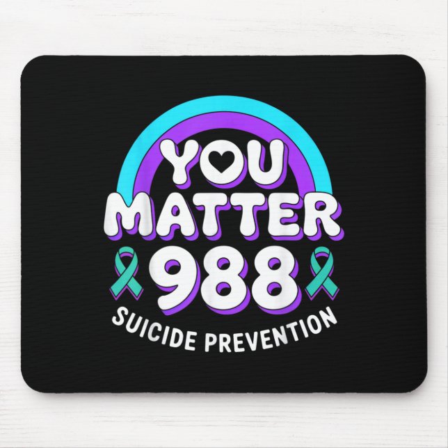 Mousepad Você Importa Fita Arco-íris de Conscientização sob (Frente)