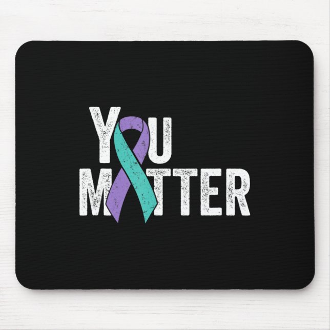 Mousepad Você Importa - Prevenir o Suicídio Roxo Roxo Aware (Frente)
