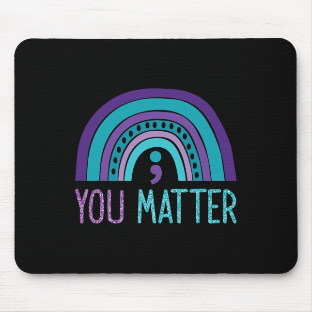Mousepad Você Importa Semicolon Prevenção Suicida Chá Roxo (Frente)