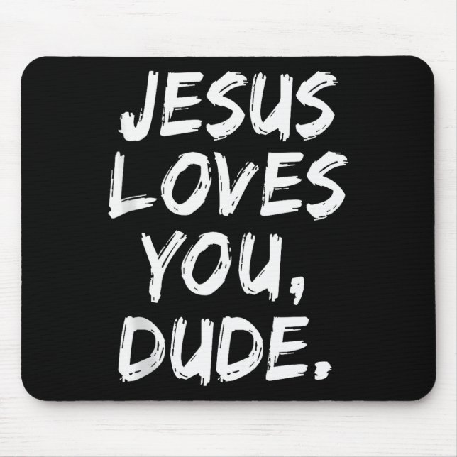 Mousepad Você Jesus Ama Cara Cristão Crente Fé Deus  (Frente)