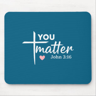 Mousepad Você João 3 16 Versículo da Bíblia Fé Cristã Insra