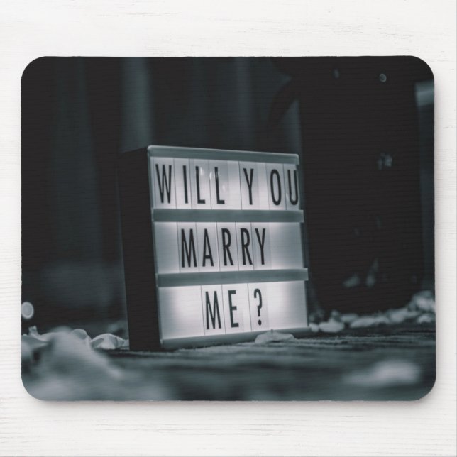 Mousepad Você Me Casado? Proposta de casamento Romântica (Frente)