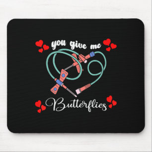 Mousepad Você Me Dá Borboletas Flebotomista Pbt Dia dos Nam