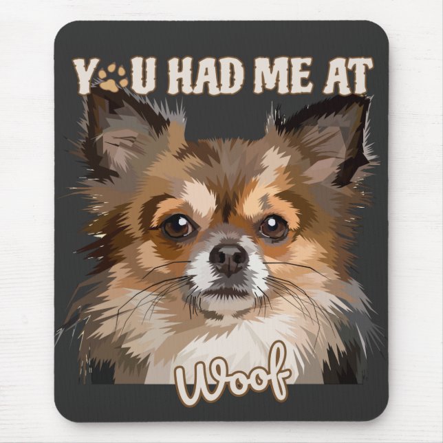 Mousepad Você Me Teve No Meio | Pomeranianos De Cães (Frente)
