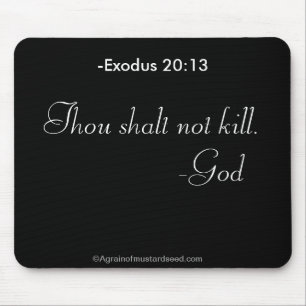 Mousepad Você não deve matar citações religiosas crist