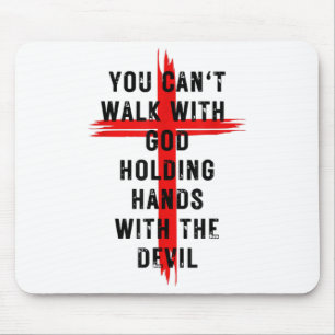 Mousepad Você Não Pode Caminhar Com Deus Segurando a Mão Do