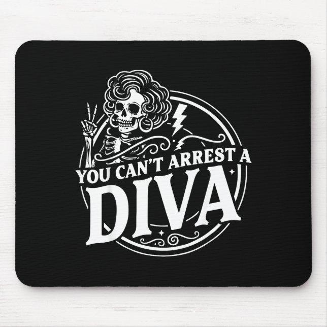 Mousepad Você Não Pode Prender Diva Sy Esqueleto Sinal de P (Frente)