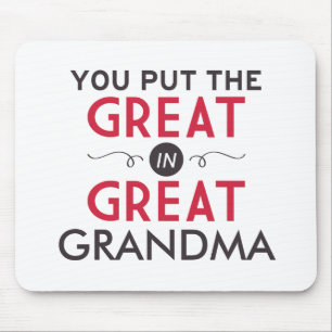 Mousepad Você pôr o excelente na grande avó