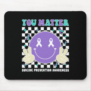 Mousepad Você Problema Azul Turquesa Roxo Conscientização S
