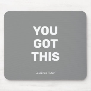 Mousepad Você Tem Este Minimalista De Cinza Suave Com Seu N