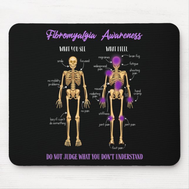 Mousepad Você Vê O Que Eu Sinto De Fibromialgia De Esquelet (Frente)