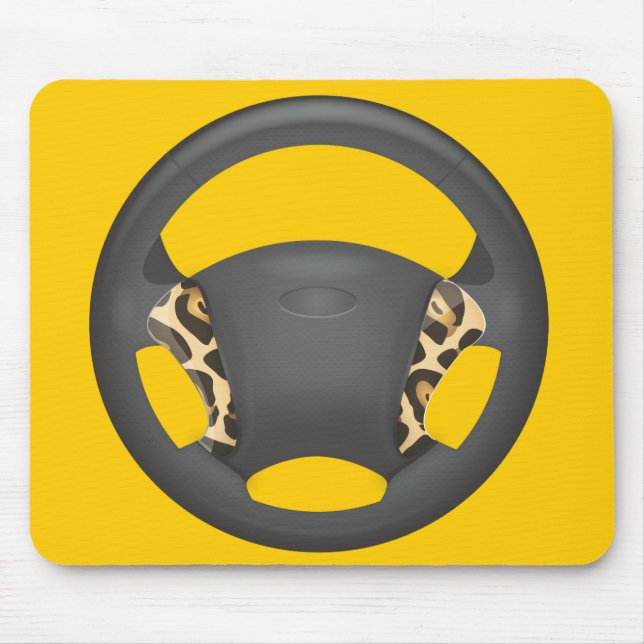 Mousepad Volante com Estampa de Onça (Frente)
