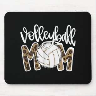 Mousepad Voleibol Mãe Diversão Leopardo Bola Mãe Dia de as