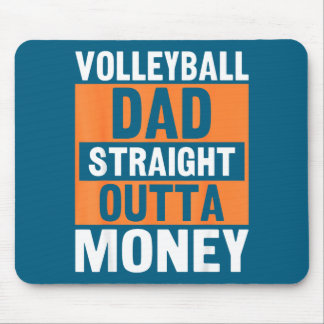 Mousepad Volleyball Dad Straight Outta Money Funny Srts Par