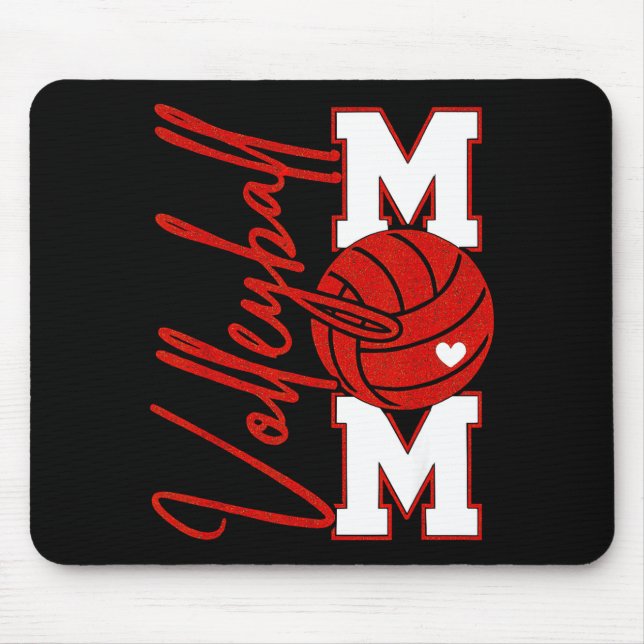 Mousepad Volleyball Mom Game Day Mama Srts Volleyball Famil (Frente)